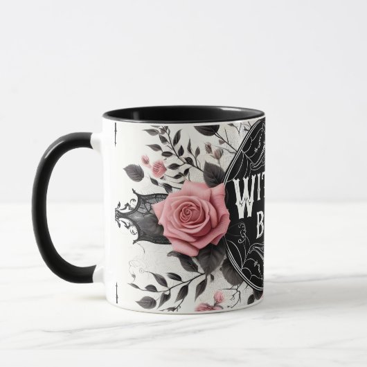Witches’ Brew Gothic Floral Design マグカップ (左)
