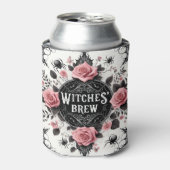 Witches’ Brew Gothic Floral Design 缶クーラー (缶正面)