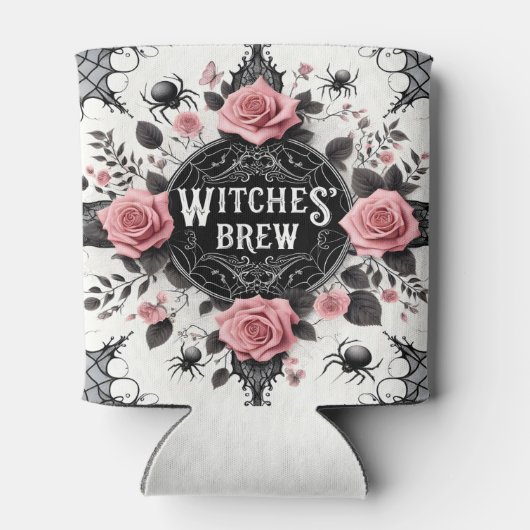 Witches’ Brew Gothic Floral Design 缶クーラー (裏面)