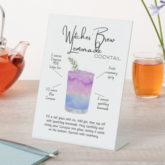 Witches’ Brew Lemonade Cocktail 台座サイン (インサイチュ)