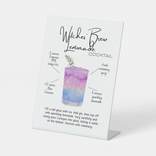 Witches’ Brew Lemonade Cocktail 台座サイン (正面)