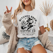 Witches Brew Salem Coffee Addict Halloween Witch Tシャツ