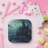 Witches Castle Halloween ペーパープレート (パーティー)
