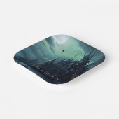 Witches Castle Halloween ペーパープレート (傾斜あり)