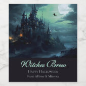 Witches Castle Halloween ワインラベル (シングルラベル)