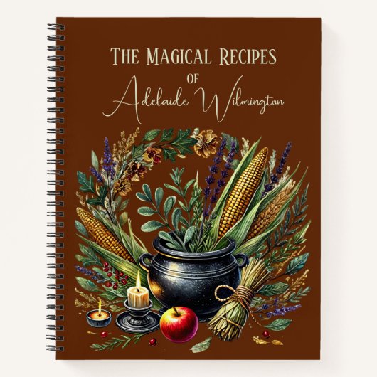 Witches' Cauldron Recipes Personalized ノートブック (正面)
