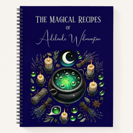 Witches' Cauldron Recipes Personalized ノートブック (正面)