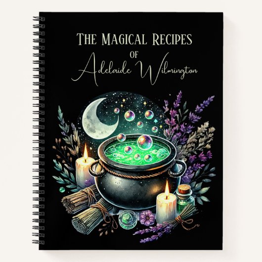 Witches' Cauldron Recipes Personalized ノートブック (正面)