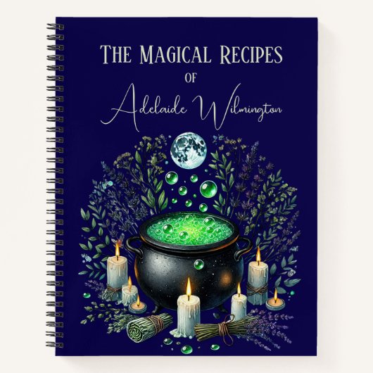 Witches' Cauldron Recipes Personalized ノートブック (正面)