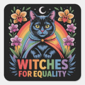 Witches For Equality Feminist スクエアシール (正面)