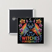 Witches For Equality Feminist 缶バッジ (正面&裏面)