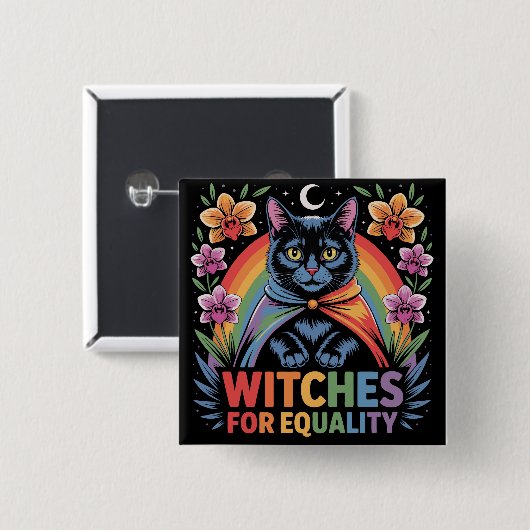 Witches For Equality Feminist 缶バッジ (正面&裏面)