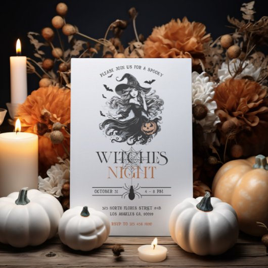 Witches Night Halloween Party Invitation 招待状