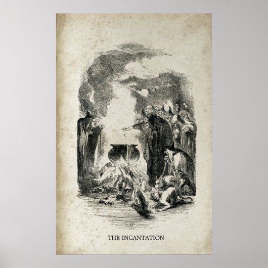 Witches Old Halloween Witch Cauldron Incantation ポスター (正面)