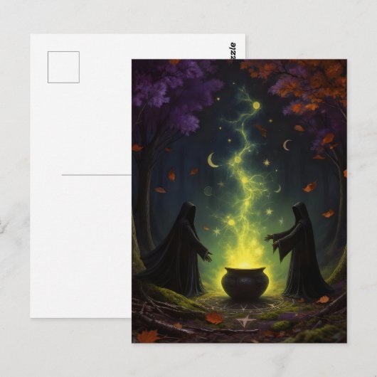 Witches Perform Magick in Forest ポストカード (正面/裏面)