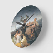 Witches Sabbath - Francisco de Goya (1797-1798) ラウンド壁時計 (傾斜)