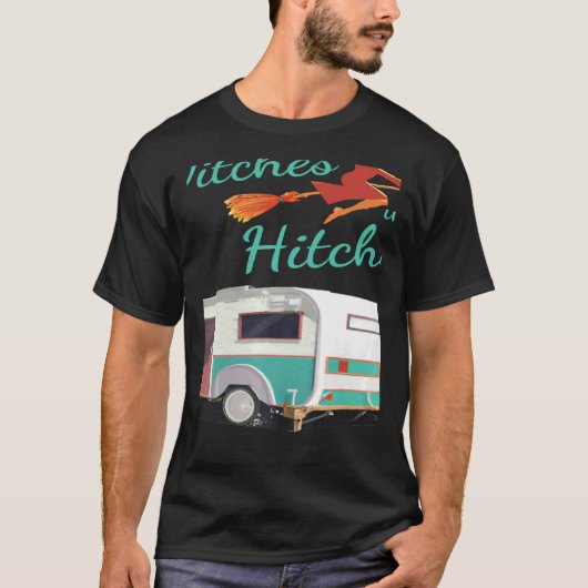 Witches With Hitches Camping Halloween Tシャツ (正面)