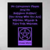 Witches Wizards and Fairy Folk Welcome Poster ポスター (正面)