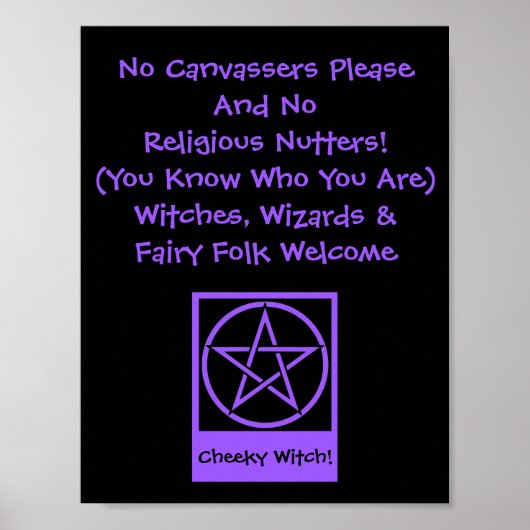 Witches Wizards and Fairy Folk Welcome Poster ポスター (正面)