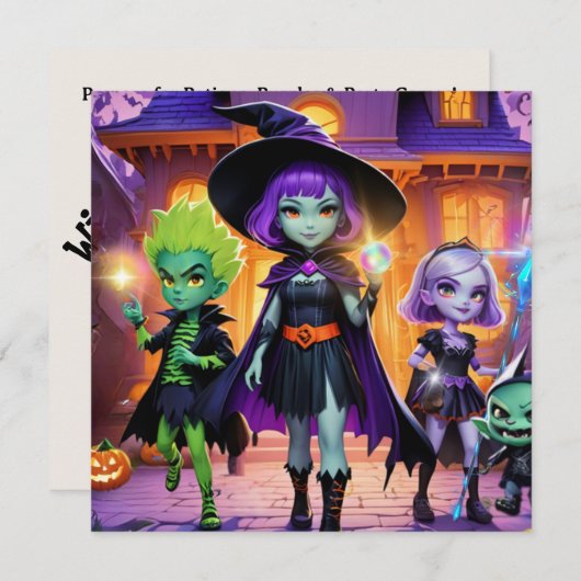 Witches & Wizards Themed Invitation 招待状 (正面/裏面)