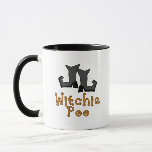 Witchie PooのTシャツおよびギフト マグカップ (左)
