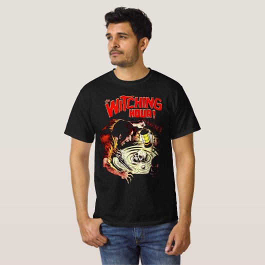 Witching Hour Comic Horror Halloween Tシャツ (正面フル)