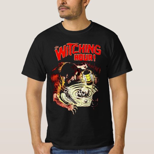 Witching Hour Comic Horror Halloween Tシャツ (正面)