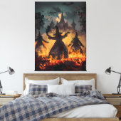 Witching Hour Ritual – Fire Dance of the Three Sis キャンバスプリント (インサイチュ (寝室))