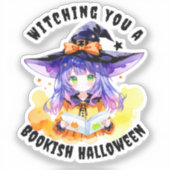 Witching you a Bookish Halloween シール (正面)