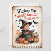 "Witching You a Spell-tacular Halloween!" Vintage シーズンカード (正面)