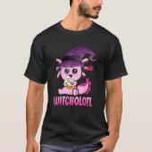 Witcholotl Cute Axolotl Witch Halloween  Spooky Se Tシャツ (正面)