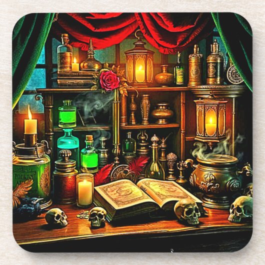 Witch's Altar Mystical Night Brew Design コースター (正面)