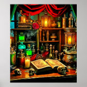 Witch's Altar Mystical Night Brew Design ポスター (正面)