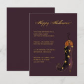 Witch's Boot & Pumpkin ・ハロウィーン招待状 インビテーションポストカード (正面/裏面)
