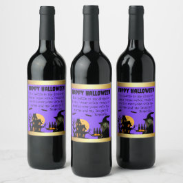 Witch's Brew: Spooktacular Custom Wine Labels! ワインラベル