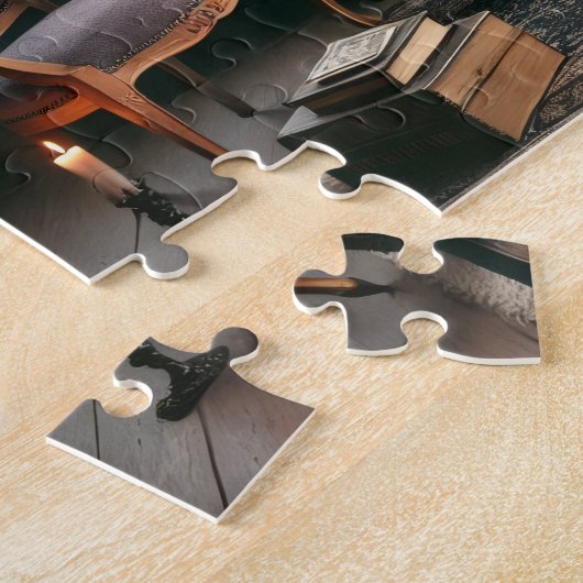 Witch's Enchanted Queen Anne Goth Victorian Vanity ジグソーパズル (側面)