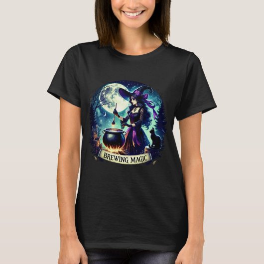 "Witch's Spellcraft" Halloween Shirt Tシャツ (正面)