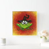 Witchyのカエル スクエア壁時計 (ホーム)