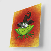 Witchyのカエル スクエア壁時計 (傾斜)
