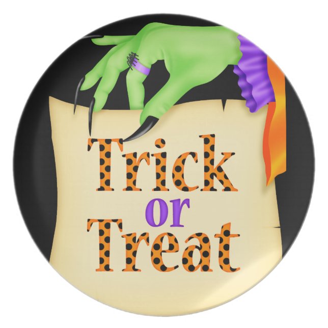 Witchyのノートのハロウィンのメラミンプレート プレート (正面)