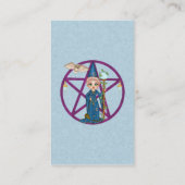 Witchyの女性のPenctacleピクセル芸術 名刺 (裏面)