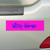 Witchyの女性 バンパーステッカー (車上)
