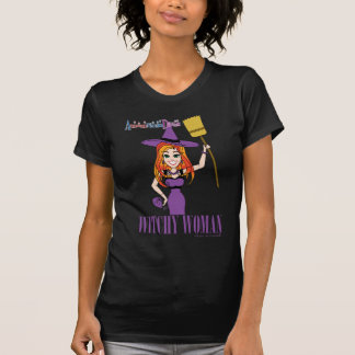 Witchyの女性-魔法使い-ハロウィン Tシャツ