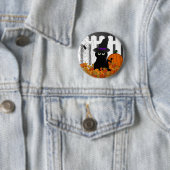 Witchyの子猫のハロウィンボタン 缶バッジ (インサイチュ)