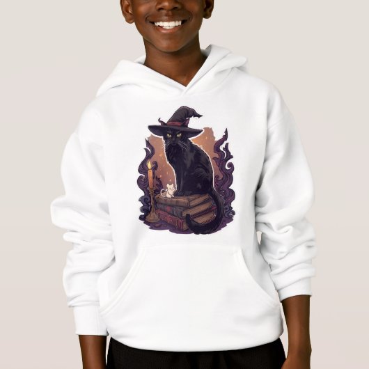 Witchy Black Cat & Ghost Mouse – Halloween Pet Par (正面)