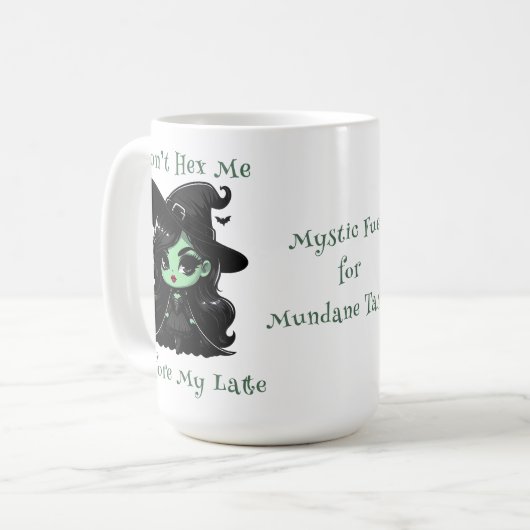 Witchy Brew：毎日の魔法のためのサッシーSips コーヒーマグカップ (正面左)
