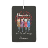 Witchy Cats Hex The Patriarchy  Personalized カーエアーフレッシュナー (正面)