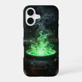 Witchy Green Cauldron Phone Case iPhone 16ケース (裏面)