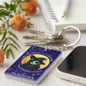 Witchy Green Vibes Personalized Name キーホルダー (正面右)