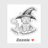 Witchy Kitty Halloween シール (シート)